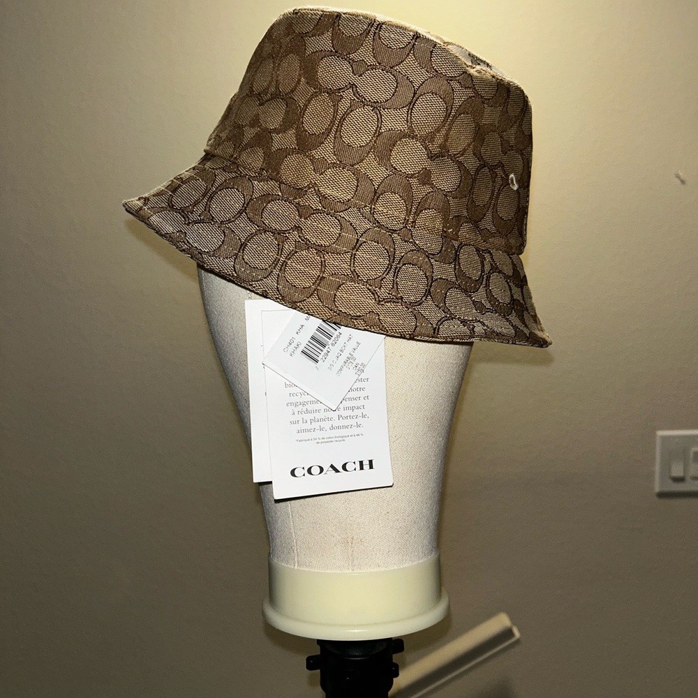 Coach Brown Monogram Bucket Hat
